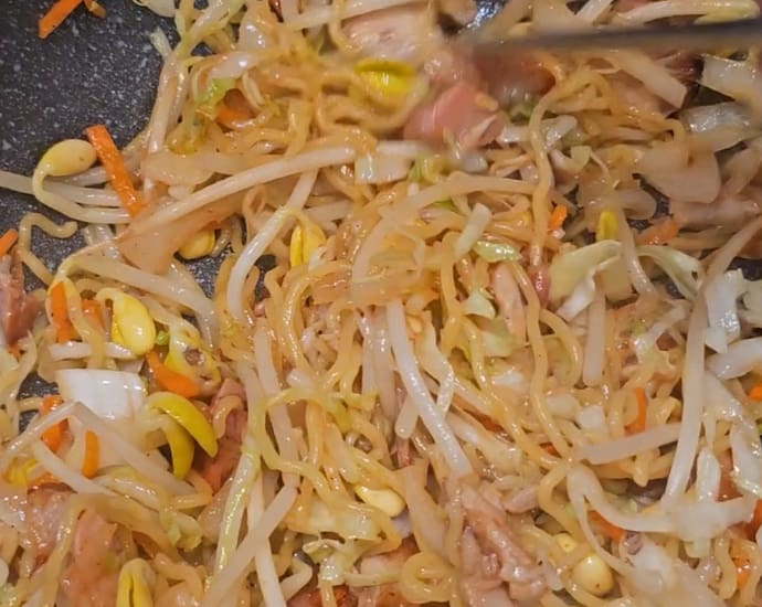 ラーメン炒め