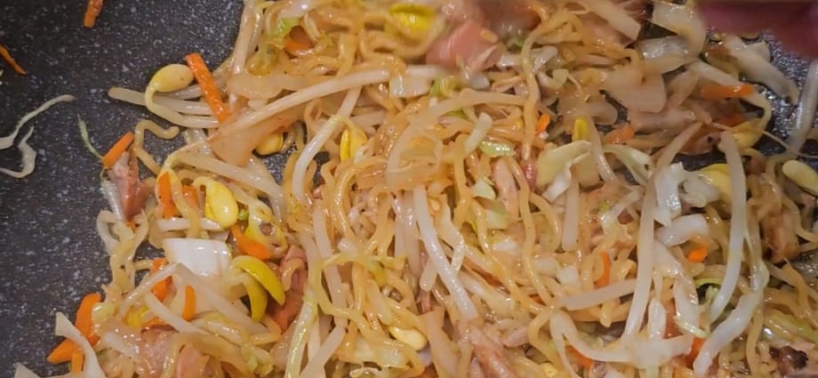 ラーメン炒め